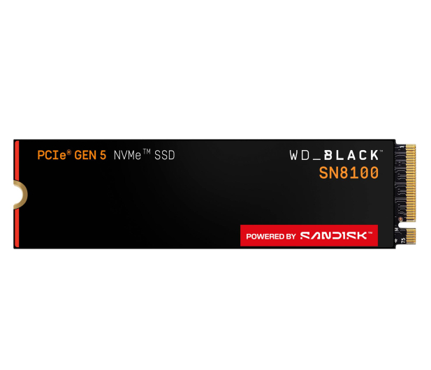 WD 2TB M.2 PCIe Gen5 NVMe Black SN8100 - 1336174 - zdjęcie